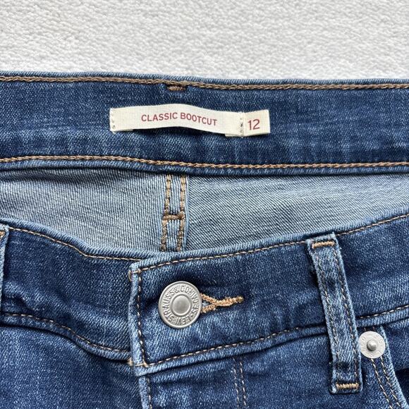 Levi Strauss Women Jeans Size 12 Classic Bootcut Medium Wash Stretch Comfort - Picture 2 of 14